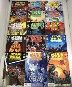 15 Star Wars Clone Wars #1-12 Complete Set + 3 Fcbd 1 Shots 1st Ashoka Tano Vf