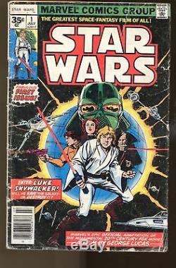 1977 July Marvel Star Wars #1 Comic 35 cent (0.35) variation Rough 1.5/2.0
