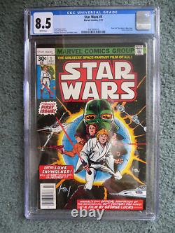 1977 Marvel Comics STAR WARS #1 CGC 8.5 A New Hope WHITE PAGES