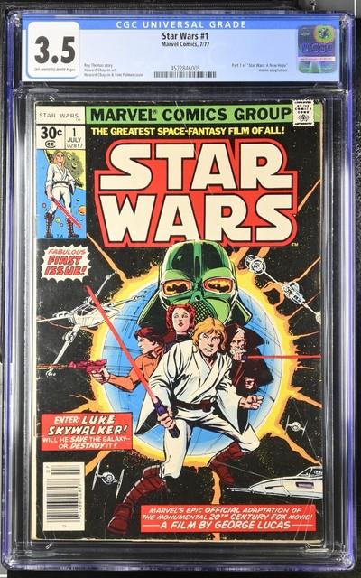 1977 Marvel Star Wars 1 Cgc 3.5 Newsstand 1st Luke Skywalker Leia Darth Vader