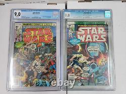 1977 Marvel Star Wars Comics #2 & #5 White Pages Graded Lot of 2
