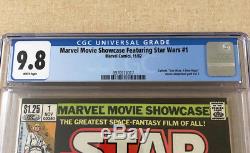 1982 MARVEL MOVIE SHOWCASE STAR WARS #1 CGC 9.8 NM+ Re 1977 RARE COMIC BOOK JEDI