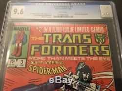 1985 Marvel Transformers #3 Amazing Spider-man Crossover Cgc 9.6 Star Wars Back