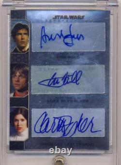 2014 Star Wars Chrome Perspectives Triple Autograph Fisher Ford Hamill