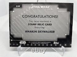 2020 Topps Star Wars Masterworks 1/1 Gold Stamp Relic Card Anakin Skywalker