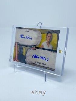 2022 TOPPS CHROME STAR WARS GALAXY DUAL AUTO Daisy Ridley/Adam Driver 1/1