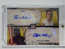 2022 TOPPS CHROME STAR WARS GALAXY DUAL AUTO Daisy Ridley/Adam Driver 1/1