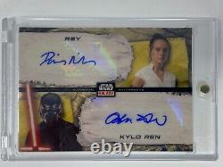 2022 TOPPS CHROME STAR WARS GALAXY DUAL AUTO Daisy Ridley/Adam Driver 1/1