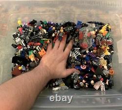 2.2 LBS Lego Minifigures Marvel DC Bulk Lot Comic Figs Weapons Torsos Heads Etc