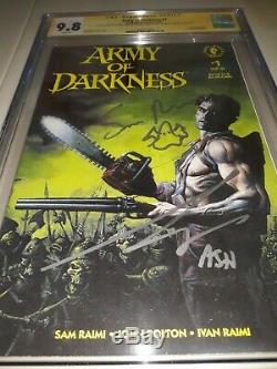 2x Signed Sketched Army of Darkness #1 CGC SS 9.8 Bruce Campbell & Sam Raimi