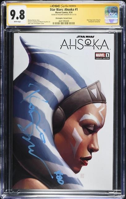 Ahsoka #1 Jtc Galaxycon Variant Cgc Ss 9.8 Signed By Rosario Dawson