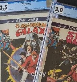 Bootleg Star Wars #1 #2 #3 Full Set 1978-1979 Indonesia CGC