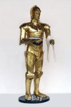 C3PO Statue Waiter Life Size Statue Robot Like C3PO Butler Prop Android Fre