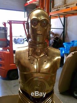 C3PO Statue Waiter Life Size Statue Robot Like C3PO Butler Prop Android Fre