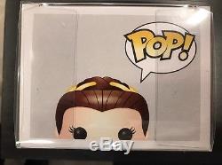 CARRIE FISHER HAND SIGNED FUNKO PRINCESS LEIA SLAVE Star Wars NYC Comic Con 2016