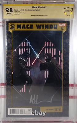 CBCS 9.8 ADI GRANOV SIGNED MACE WINDU #2 STAR WARS 40TH ANNV VARIANT 2017 cgc