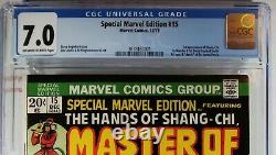 CGC 7.0 SPECIAL MARVEL EDITION #15? 1st SHANG-CHI MASTER OF KUNG FU 1973
