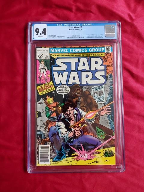 Cgc 9.4 Star Wars #7 Marvel Comic Graded Han Solo Chewbacca