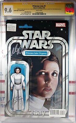 CGC 9.6 NM+ 4X-SIGNED PRINCESS LEIA #1 MARK WAID JTC TERRY DODSON Star Wars