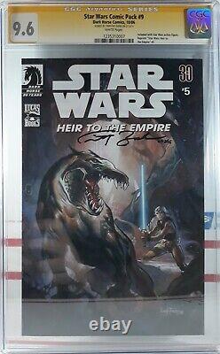 CGC 9.6 TIMOTHY ZAHN SIGNED STAR WARS HEIR TO THE EMPIRE #5 Comic Pack THRAWN