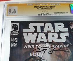 CGC 9.6 TIMOTHY ZAHN SIGNED STAR WARS HEIR TO THE EMPIRE #5 Comic Pack THRAWN