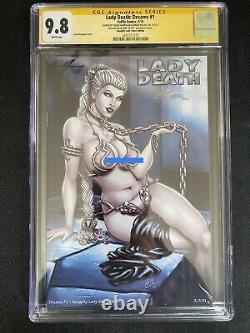 CGC 9.8 #3 Lady Death Dreams Naughty Slave Leia Edition Star Wars COA SS Top Pop