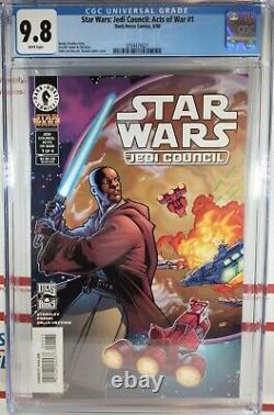 CGC 9.8 NM/MT STAR WARS JEDI COUNCIL ACTS OF WAR #1? 1st MASTER K'KRUHK