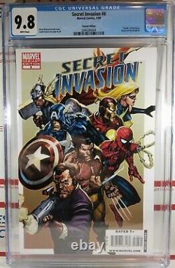 CGC 9.8 SECRET INVASION #8 B 150 LEINIL FRANCIS YU VARIANT Avengers MARVEL
