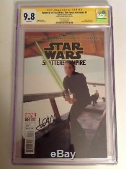 CGC 9.8 SS Journey to Star Wars The Force Awakens #4 Variant signed Mark Hamill
