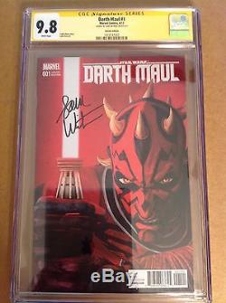 CGC 9.8 SS Star Wars Darth Maul #1 Rebels Variant Cover signed by Sam Witwer