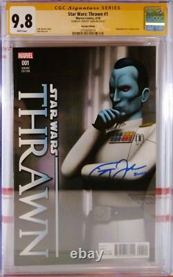 CGC 9.8 TIMOTHY ZAHN SIGNED STAR WARS THRAWN #1 ANIMATION 110 VARIANT Ahsoka