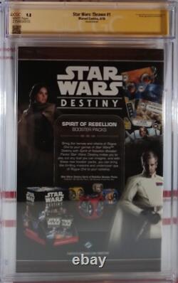 CGC 9.8 TIMOTHY ZAHN SIGNED STAR WARS THRAWN #1 ANIMATION 110 VARIANT Ahsoka CGC 9.8 TIMOTHY ZAHN SIGNED STAR WARS THRAWN #1 ANIMATION 110 VARIANT Ahsoka