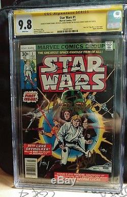 Cgc Ss 3x 9.8 Star Wars #1 1977 Signed By Prowse Vader Fisher Leia Hamil Luke