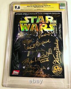 CGC SS 9.6 Official Star Wars 20th Anniversary signed Hamill, Fisher, Baker +16