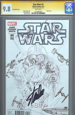 CGC SS 9.8 Stan Lee SIGNED Star Wars #1 Alex Ross Sketch Variant Cover 1200