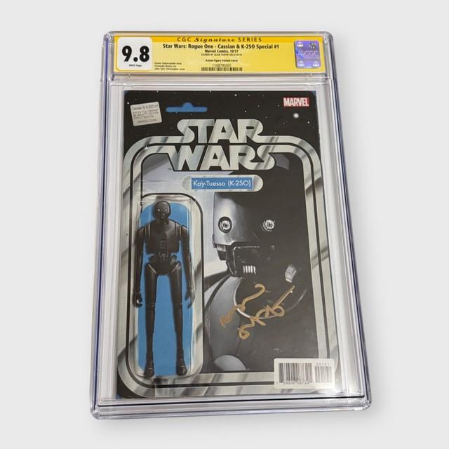 Cgc Ss 9.8 Star Wars Rogue One Special #1 Signed By Alan Tudyk Jtc Action Figure