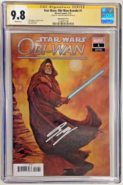 Cgc Ss Graded 9.8 Star Wars Obi-wan #1 Gist Variant Signed Ewan Mcgregor