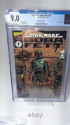 Cgc 9.0 Star Wars Boba Fett 1/2 Gold Foil Logo Wizard Special Edition