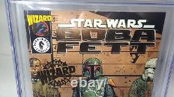 Cgc 9.0 Star Wars Boba Fett 1/2 Gold Foil Logo Wizard Special Edition