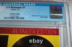 Cgc 9.6 Nm+ X-o Manowar #1 Star Wars Homage Comicspro Retailer Variant 2017 Cgc 9.6 Nm+ X-o Manowar #1 Star Wars Homage Comicspro Retailer Variant 2017