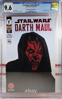Cgc 9.6 Star Wars Darth Maul #1 Dynamic Forces Red Foil Ray Park Photo 2000