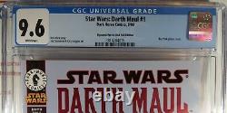 Cgc 9.6 Star Wars Darth Maul #1 Dynamic Forces Red Foil Ray Park Photo 2000