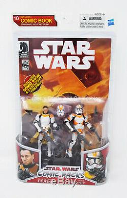 Clone Trooper Lieutenant & Clone Trooper Comic Pack Star Wars 2010 Unopened