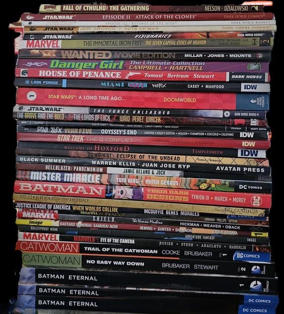 Dc Marvel Star Wars Idw Dark Horse 43 Book Lot Tpb & Hc Batman Iron Fist