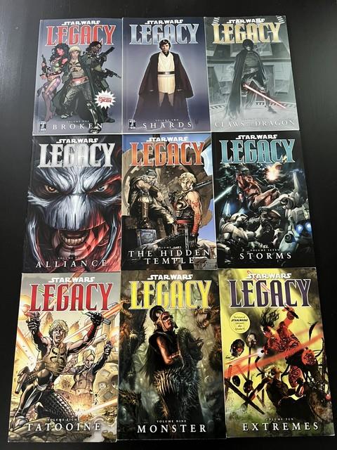 Dark Horse Star Wars Legacy Paperback Volumes 1, 2, 3, 4, 5, 7, 8, 9, 10