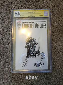 Darth Vader #1 CGC SS 9.8 Skottie Young original art sketch Star Wars MARVEL