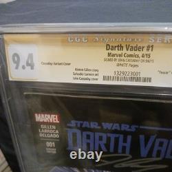 Darth Vader 1 Cgc 9.4 First Appearance Black Krrsantan -signd Cassaday-variant