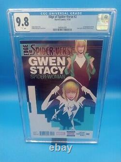 Edge of Spider-Verse #2 Cgc 9.8 print error Black background, Only 500 errors