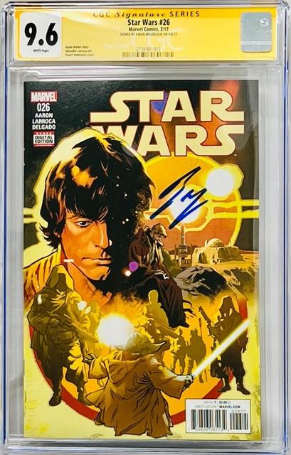 Ewan Mcgregor Signed Cgc Signature S Graded 9.6 Star Wars #26 Marvel Comics