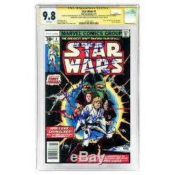 Ford, Fisher, Star Wars Cast Autographed CGC SS 9.8 Marvel 1977 Star Wars #1